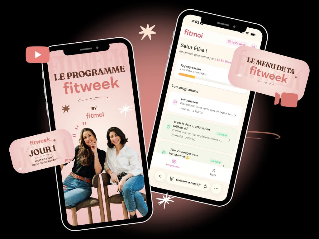 Aperçu du programme Fitweek Fitmoi sur mobile